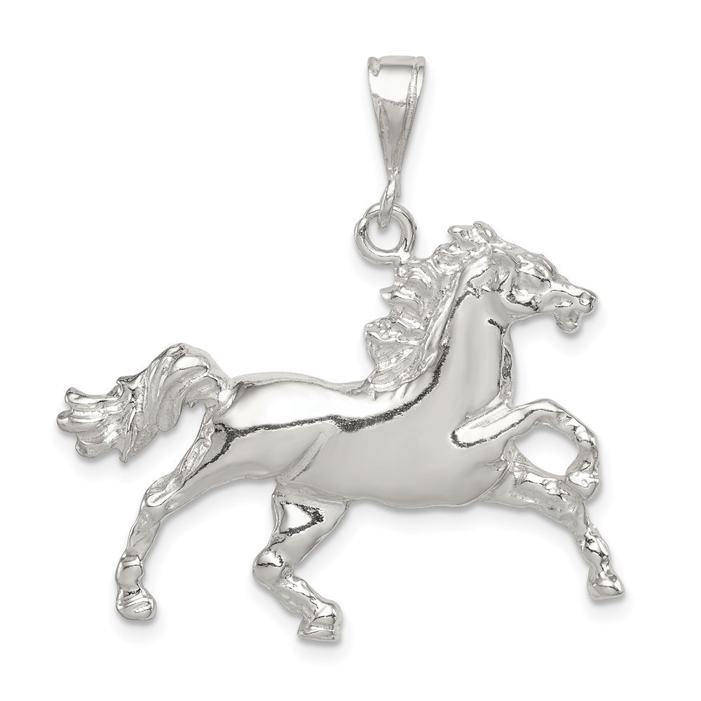 925 Sterling Silver Equestrian Fine Jewelry Horse Necklace Charm Pendant